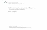 Degradation of Pesticides by the Ligninolytic Enzyme Laccase · Degradation of Pesticides by the Ligninolytic Enzyme Laccase ... Degradation of Pesticides by the Ligninolytic Enzyme