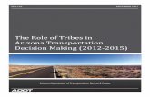 SPR-718: The Role of Tribes in Arizona Transportation ... · The Role of Tribes in Arizona Transportation Decision Making (2012-2015) SPR-718 November 2017 Prepared by: Peggy Fiandaca