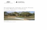 Ecological needs of low flows in the Barwon-Darling · Ecological needs of low flows in the Barwon-Darling Page 4 approach provides spatial coverage of environmental water needs along
