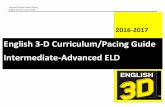 English 3-D Curriculum/Pacing Guide Intermediate-Advanced … · English 3-D Curriculum/Pacing Guide Intermediate-Advanced ELD ... P1.B.6b.Br .) (Gr.6-8:P1.B.6c ... Selecting and
