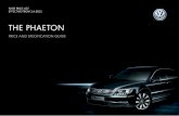 THE PHAETON - Volkswagen UK · 02 – the phaeton effective from 1 april 2015. effective from 1 april 2015. vat is calculated at 20%. the phaeton – 03 model prices model shown is