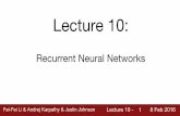 Recurrent Neural Networks - Stanford Universitycs231n.stanford.edu/slides/2016/winter1516_lecture10.pdf · Recurrent Neural Network x RNN y We can process a sequence of vectors x