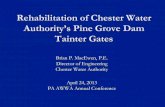 Rehabilitation of Chester Water - Pennsylvania Section · Rehabilitation of Chester Water Authority’s Pine Grove Dam Tainter Gates Brian P. MacEwen, P.E. Director of Engineering