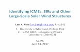 Identifying ICMEs, SIRs and Other Large-Scale Solar Wind ... · Types of Large-Scale Solar Wind Structures Heliospheric current sheet and plasma sheet Stream interaction region (SIR)