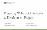 Preserving Websites Of Research & Development Projectssobre.arquivo.pt/.../preserving-websites-of-research-development... · Preserving Websites Of Research & Development Projects