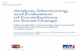 Analysis, Monitoring, and Evaluation of Contributions to ... · Etudes de l’AFD Analysis, Monitoring, and Evaluation of Contributions to Social Change Meaningfully measuring international