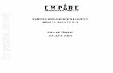 EMPIRE RESOURCES LIMITED ABN 32 092 471 513 … Annual Report to... · EMPIRE RESOURCES LIMITED OPERATIONS REVIEW EMPIRE RESOURCES LIMITED ABN 32 092 471 513 Annual Report 30 June