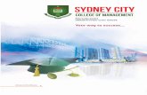 Sydney City · Sydney City. 2. 3 With pride and ... BSBCMM401 Make a Presentation Elective ... BSBWHS501 Ensure a safe workplace Elective ...