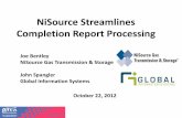 NiSource Streamlines Completion Report Processing · Completion Report process by Oct of project year ... Enforces Data Validation . ... MAOP Verification Initiatives