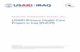 USAID Primary Health Care Project in Iraq (PHCPI) · DoH Department of Health ... EPI Expanded Program on Immunization ... funded the Primary Health Care Project in Iraq (PHCPI) to