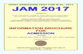 JOINT ADMISSION TEST FOR M · JOINT ADMISSION TEST FOR M.Sc. 2017 ... Appendix-III AUTHORITIES WHO MAY ISSUE SC / ST / OBC ... Appendix-IV OBC (Non-Creamy Layer) Certificate Format