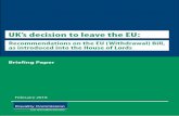 UK’s decision to leave the EU - equalityni.org · non-regression of equality rights and the implementation of ... 1.22 Our recommendations also take into account recent developments