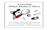 Assessing What Matters Most - nesacenter.org€¦presented by Jay McTighe and Giselle Martin-Kniep Educational Consultants jaymctighe@verizon.net gisellemk@lciltd.org. Assessing What