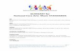 Glossary for Music Standards - oregon.gov · National Coalition for Core Arts Standards- Glossary ... Conditions of the time and place in which music was ... such as guitar, iPad,