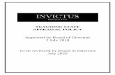 TEACHING STAFF APPRAISAL POLICY - ounsdale.co.uk · Invictus Education Trust Teaching Staff Appraisal Policy ... the appraiser to a member of the Senior Leadership Team and to appoint