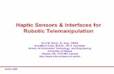 Haptic Sensors & Interfaces for Robotic Telemanipulationpetriu/HapticInterfaces-14March2007.pdf · interactive virtual environments and robotic telemanipulation systems; ... Robot