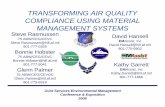 TRANSFORMING AIR QUALITY COMPLIANCE USING …proceedings.ndia.org/JSEM2006/Thursday/Hansell.pdf · TRANSFORMING AIR QUALITY COMPLIANCE USING MATERIAL MANAGEMENT SYSTEMS Joint Services