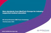 New standards from MedTech Europe for industry- …europeancmeforum.eu/wp-content/uploads/2016/12/Aillet_Session-7.pdf · 11/11/2016 · New standards from MedTech Europe for industry-supported