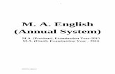 M. A. English (Annual System) - Maharaja Ganga Singh ...mgsubikaner.ac.in/.../2015/10/1413264115-M.-A.-English-Annual.pdf · M.A. ENGLISH (Annual System) ... Geoffrey Leech,et.al: