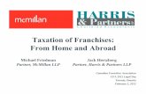 Partner, McMillan LLP Partner, Harris & Partners LLP of Franchises - From Home... · Threshold Question #2:Which facets of the Canadian operations ... •Treaty protection–Canadian