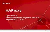 HAProxy - Red Hatpeople.redhat.com/mskinner/rhug/q3.2014/haproxy.pdf · 3 HAProxy Overview Load Balancer Layer 4 (TCP) and Layer 7 (HTTP) Reverse Proxy Fast, reliable Easy to handle