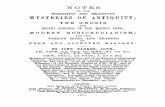 Notes on the scientific and religious mysteries of antiquity · SCIENTIFIC AND RELIGIOUS MYSTERIES OF ANTIQUITY; THE GNOSIS AKD SECBET SCHOOLS OF THE MIDDLE AGES; MODERN ROSICRUOIANISM;