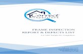 Frame Inspection Report & Defects List - Correct … · Frame_Inspection_Report Page 3 of 23 SCHEDULE OF BUILDING DEFECTS The following is a list of newly identified defects that