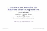 Synchrotron Radiation for Materials Science Applicationsattwood/srms/2007/Intro2007.pdf · David Attwood Lecture 1 Intro to Sychrotron Radiation, EE290F, 16 Jan 2007 Synchrotron Radiation