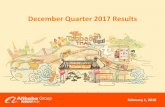 December Quarter 2017 Results - alibabagroup.com · Cloud computing 3,599 4% 104% ... Notes: Unless otherwise ... Customer management revenue grew 39% YoY, driven by increases in