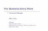 The Business Entry Point - Department of Finance · The Business Entry Point Transaction Manager Mike Sibly ... storage and disposal of chemicals ... Affairs Victoria