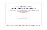 ECONOMICS and related subjects - Ibookcollector · , , Ökonomische Schriften des 16.-20. Jahrhunderts ... arise are subject to German law. In such case D 63225 Langen will be the