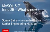 MySQL 5.7 InnoDB - What's new - Percona€¦ · mysql> ALTER TABLE partitioned_table DISCARD PARTITION p1,p4 TABLESPACE; # Copy the tablespace files $ cp /path/to/backup/db-name/partitioned_table#P#p{1,4}.