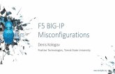 F5 BIG-IP Misconfigurations · •Ex Security Test Engineer at F5 Networks ... (GTM) •Link Controller (LC) •Protocol Security Module (PSM) F5 BIG-IP •BIG-IP Discovery