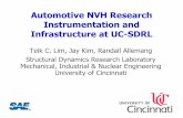Automotive NVH Research Instrumentation and Infrastructure ... · Automotive NVH Research Instrumentation and Infrastructure at UC-SDRL Teik C. Lim, Jay Kim, Randall Allemang Structural