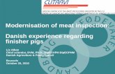 Modernisation of meat inspection: Danish experience ...€¦ · Modernisation of meat inspection: Danish experience regarding finisher pigs ... pathological examinations . ... endocarditis