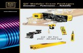QX Modular Crane Packages Brochure · RSN and RTN (Top Running) Models • Heavy duty steel construction • Double ﬂ anged wheels ... • Supports 380/3/50 power supply - 48 volt