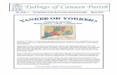 Tydings of Canaan Parish - New Canaan Historical … · Tydings of Canaan Parish ... Edmund Chrostowski edited the New Canaan Advertiser for 35 ... most sports and his interest and