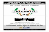 Don't Miss the Opportunity to Appear intallentex.com/pdf/sample-papers/Class- XI_Tallentex sample paper.pdf · CLASS-XI INSTRUCTIONS ... This Question Paper contains 100 MCQs with