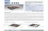 AdvancedTCA, Dual/Single Socket CPU MIC-5345advdownload.advantech.com/productfile/PIS/MIC-5345/Product... · Blade with Intel ® Xeon E5-2600 v3 ... customer specific logic. ... BMC