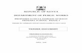 REPUBLIC OF KENYA DEPARTMENT OF PUBLIC … - DAGO Primary... · 1.10 This standard tender document for procurement of works has been prepared for use by procuring entities in Kenya