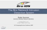 The Br o Netw ork Intrusion Detection System - ICIR · The Br o Netw ork Intrusion Detection System. ... Pack et Filter Filter ed Pack et Str eam. UC Computing Ser vices Conf erence