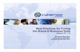 Best Practices for Tuning the Oracle E-Business Suite · Ahmed Alomari Performance Specialist aalomari@cybernoor.com Best Practices for Tuning the Oracle E-Business Suite Session