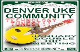 D E N - U K E . C O M DENVER UKE COMMUNITY January... · From: Richard G’s Ukulele Songbook Run from 9th fret on C string: ... Brown Eyed Girl - Van Morrison Billboard #10 1967.
