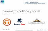 Barómetro político y social - Telemetro Panamá€¦ · 49% Urbana 66% Rural 34% Área Edades y género segmentadas según padrón electoral . 7 Panamá 49 Chiriquí 12 Colón 7