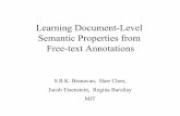 Learning Document-Level Semantic Properties from …people.csail.mit.edu/branavan/papers/acl2008_presentation.pdf · Learning Document-Level Semantic Properties from Free-text Annotations