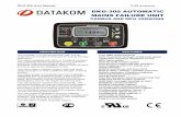 CANBUS AND MPU VERSIONS - Datakom · DKG-309 User Manual V-29 (23.08.2013) - 3 - The unit is a control and protection panel used in gensets.