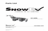Parts List - SnowExlibrary.snowexproducts.com/.../SS-4000_PartsList_B_20141205.pdf · Parts List © TrynEx ... 8 2 Bolt, M8 X 55 Hex 11 2 Nut, M8 Nylox Hex 9 2 Washer, M8 Spring 12
