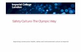 Safety Culture-The Olympic Way - imperial.ac.uk · Construction Case Study - Conditions The Construction Case Study Site chosen was a Supermarket. • Contractor was a major UK building
