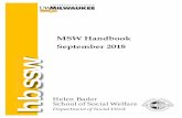 MSW Handbook September 2018 hbssw - uwm.edu€¦ · 02.11.2005 · 4 | Page MSW Graduate Student Handbook, 2018 a. MSW students are required to obtain a B or better in SW 708, 709,