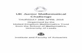 UK Junior Mathematical Challenge - United Kingdom … print JMC 2016.pdf · 2016-04-25 · UK Junior Mathematical Challenge THURSDAY 28th APRIL 2016 ... Five marks are awarded for